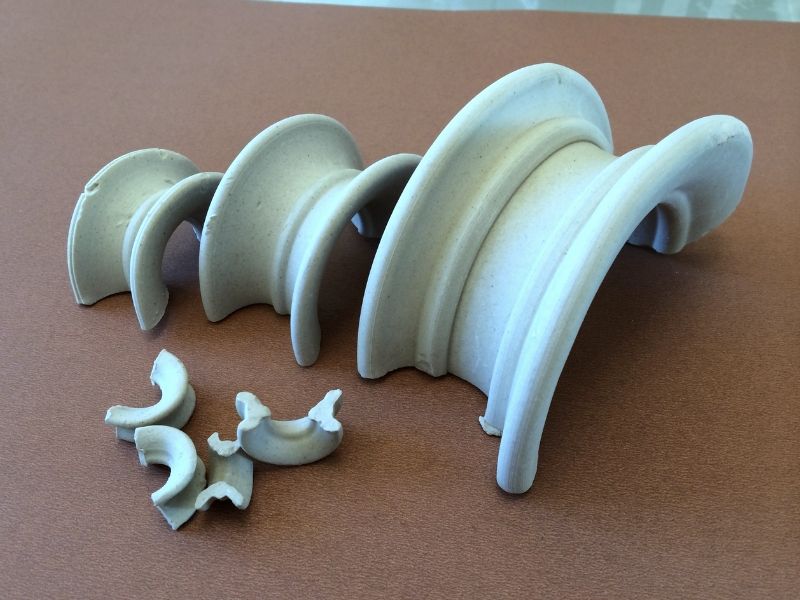 Ceramic random packing — Intalox saddle, Raschig ring and inert ceramic ball