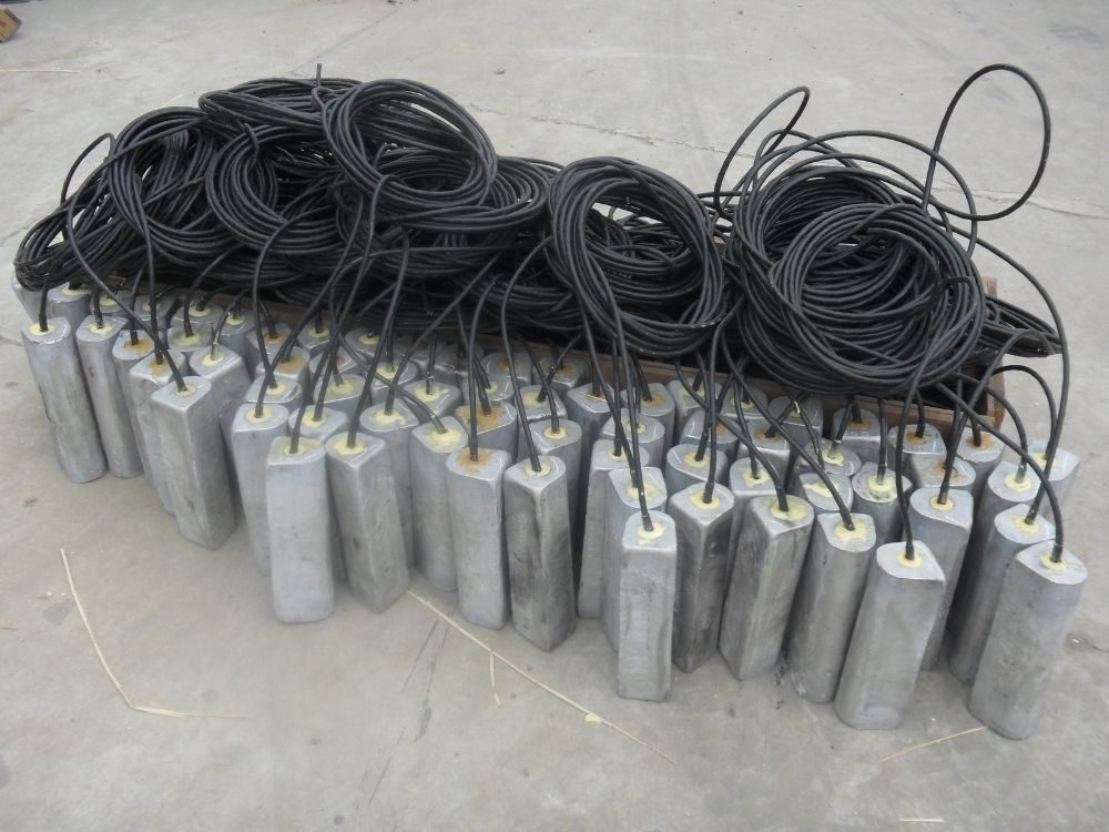 Sacrificial magnesium, aluminium and zinc anodes for galvanic cathodic protection