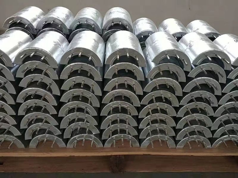 Zinc bracelet anode clamped around a submerged pipeline
