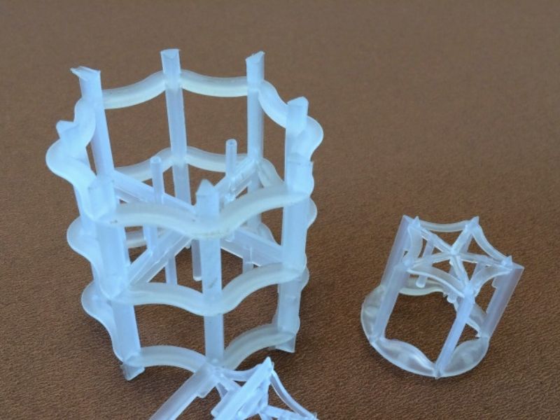 Plastic VSP ring saddle-ring random packing for low pressure drop