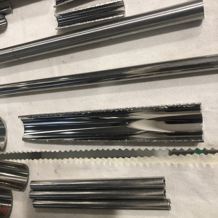 Mirror-finish polished precision stainless steel tubing